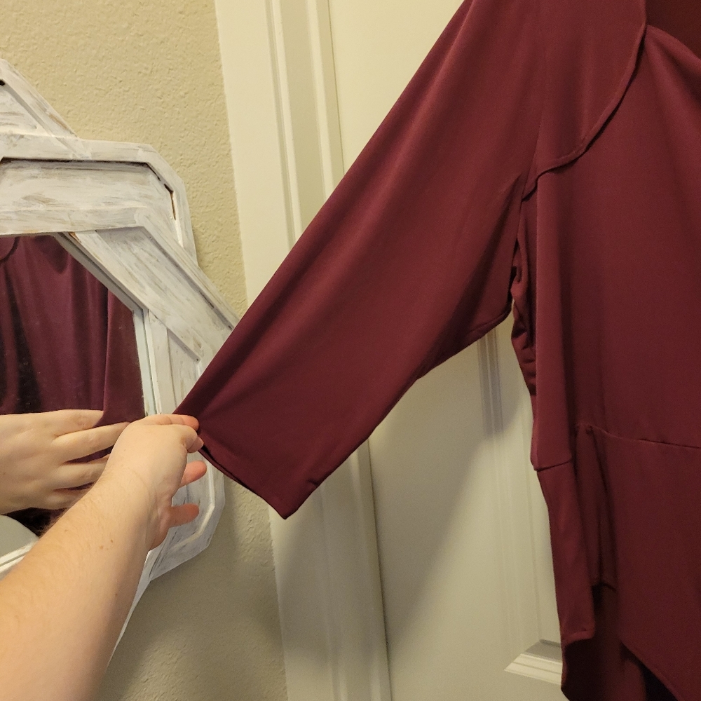 Bugundy Wine Plus Lane Bryant Bodysuit - image 6